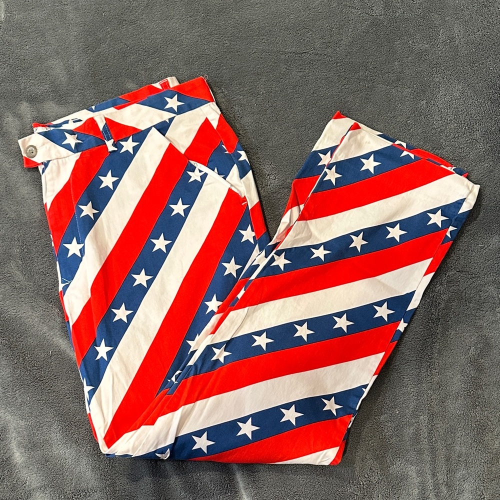 Bold Star-Spangled Men's Golf Pants 38/30